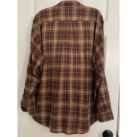 Brooks Brothers Flannel Plaid Red Cotton Button Down Long Sleeve Shirt Size XL - Picture 2 of 11